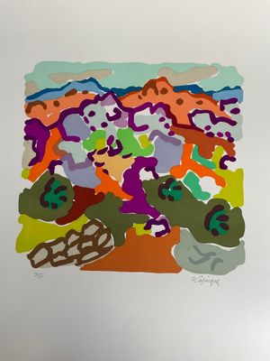 LAPICQUE Charles (1898-1988) "Paysage en Argolide" (1964)