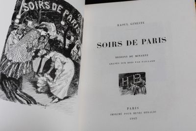 un livre ouvert contenant des illustrations en noir et blanc représentant des Parisiens