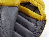 the inside of a sleeping bag with a zipper on it