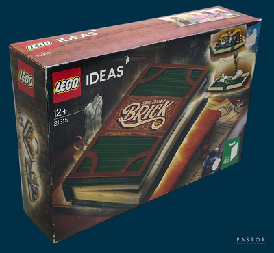 une boîte « Lego Ideas » contenant un livre