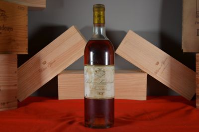 a bottle of wine that is sitting on a table