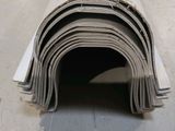 a roll of paper that is laying on the floor