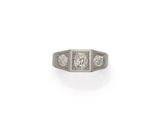 a diamond three stone ring