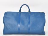 louis vuitton blue epi leather travel bag