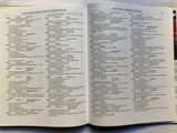 an open book with a list of items in it