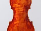 an old violin with a wooden back and a long neck