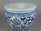 chinese blue and white porcelain bowl with birds and flowers