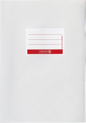 un gros plan d'un dossier blanc sur lequel est apposée une étiquette rouge