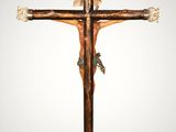 a wooden crucif with a cross on top of it