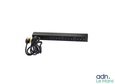 a close up of a power strip on a white background