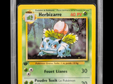 a close up of a pokemon card on a black background