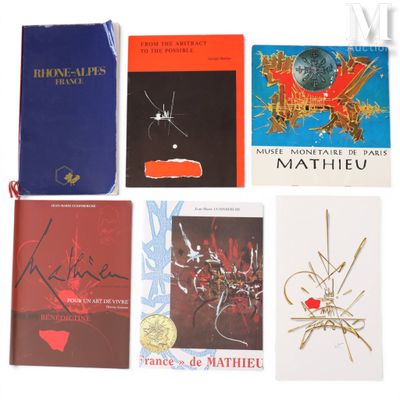 MATHIEU Georges (1921-2012) Ensemble de cinq brochures