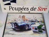 a picture of a picture of a race car and a picture of a woman in a racing car