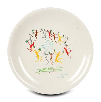 Pablo PICASSO (1881-1973), d'après - Ronde de la Paix Assiet…