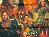 an image of a movie poster with a woman holding a sword