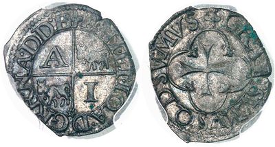 une pièce d'argent portant l'image d'un homme