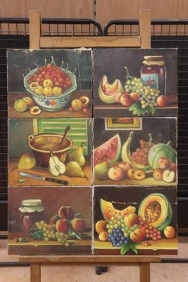 Max TOUTAIN (1935-2006) lot de six huiles sur toile représen…