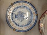 two plates that are sitting on a table
