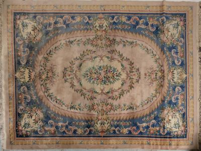 an image of a large rug with a floral design on it