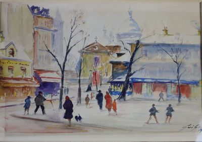 Fernard GUIGNIER (1902-1980) Montmartre, place du Tertre