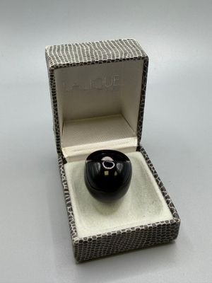 Lalique bague boule en cristal taille 47/48