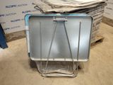 an image of a piece of luggage sitting on a pallet