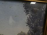 a picture of a painting in a gold frame on the wall
