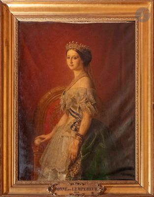 portrait d'une dame en robe verte, dans un cadre doré