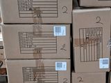 many boxes stacked on top of each other on a pallet