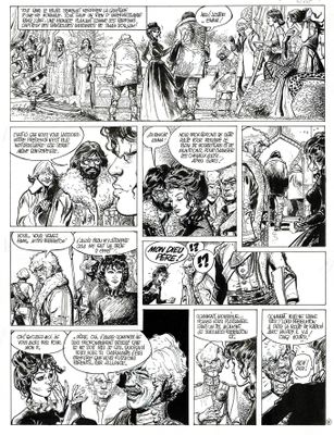 une page d'une bande dessinée représentant un homme et une femme en train de discuter