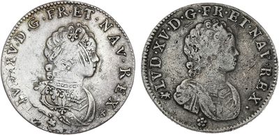 une pièce d'argent représentant une femme