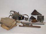 an image of a collection of items including a knife, a bag, and other items