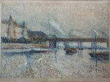 an image of a painting of boats in a body of water