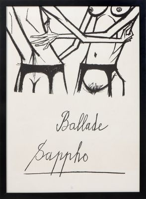 une image représentant un dessin en noir et blanc de deux personnes assises à une table