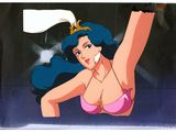 an image of a picture of a woman in a bikini with a sword