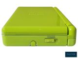 a small green box with a power button on it