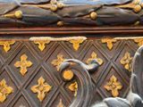 a close up of a decorative box on a table
