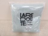 a bag of blue cloth with a logo on it