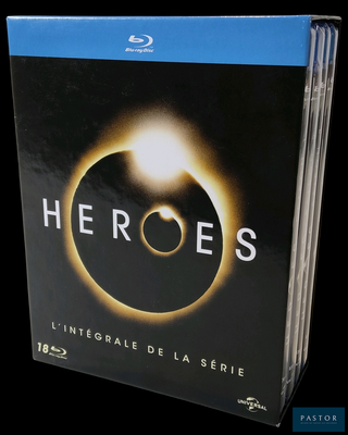 a blu - ray of the movie heroes with a black background