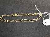 a close up of a chain with a tag attached to it