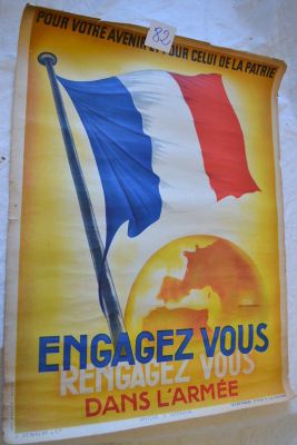 poster of a french flag with the words engagez vous on it