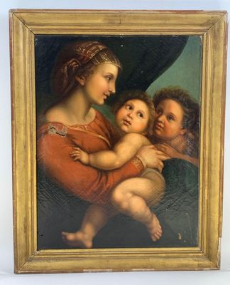an image of a painting of a woman holding a child