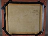 an image of a picture frame with a piece of paper taped around it