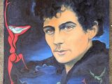 an image of a painting of a man with a bird in his hand