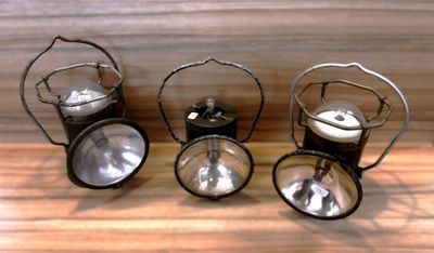 3 Lampes PERNET (dont 1 pour pièces) H 17cm