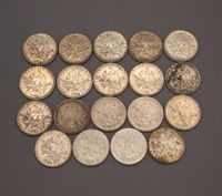 Lot de semeuses en argent 5 francs.