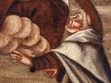 an image of a painting of a man kneeling down to a woman