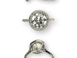 trois types différents de bagues de fiançailles ornées de diamants