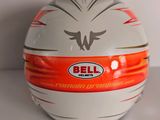 a close up of a helmet on a table