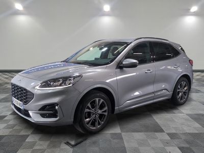 a silver 2020 ford escape is parked on a checkered floor